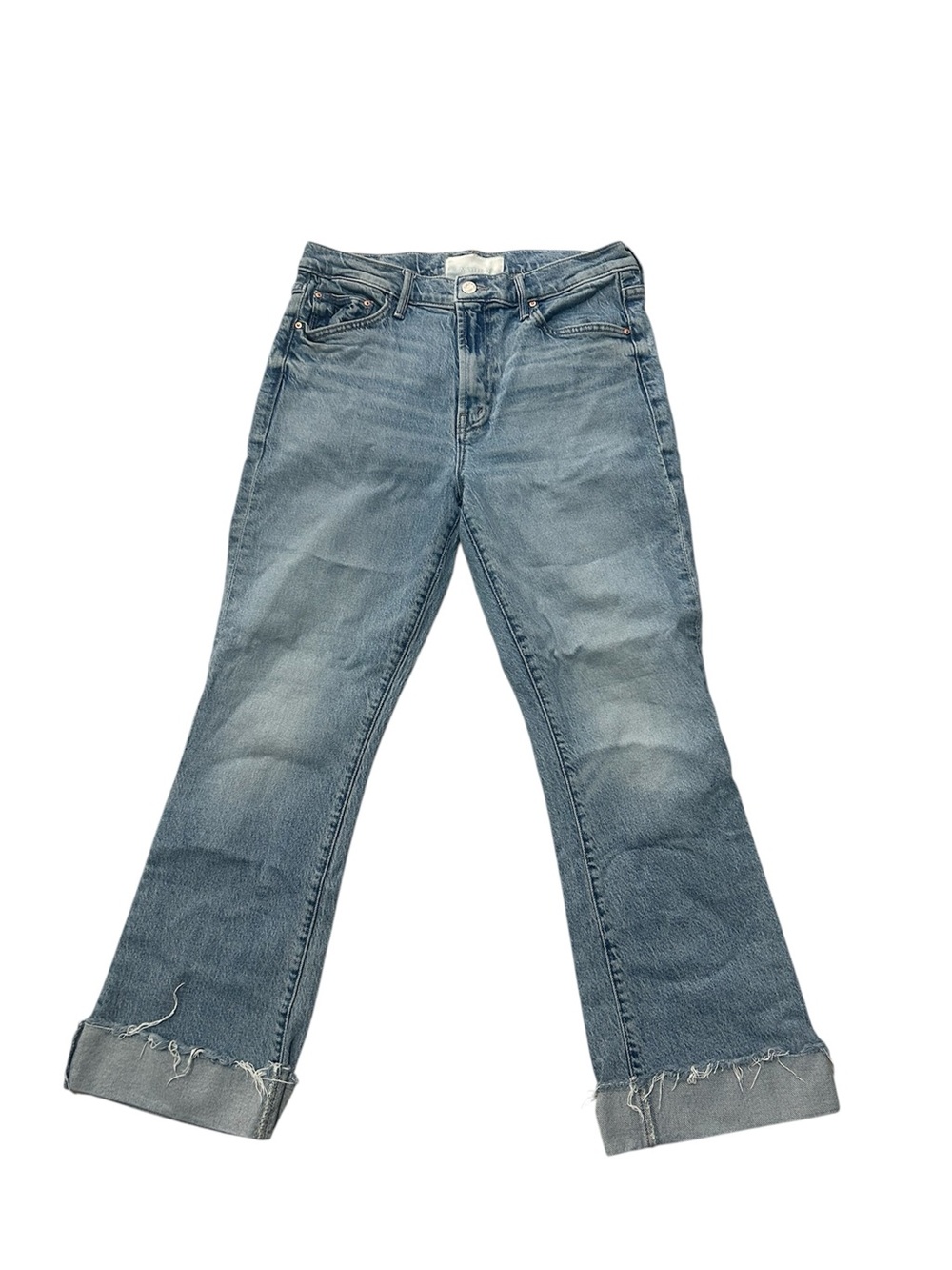 MOTHER Jeans The Outsider Flood Fray Cuffed Jeans Size 31